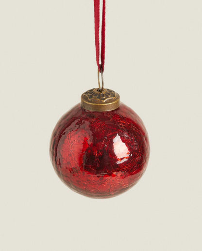MERCURISED GLASS CHRISTMAS BAUBLE DECORATION