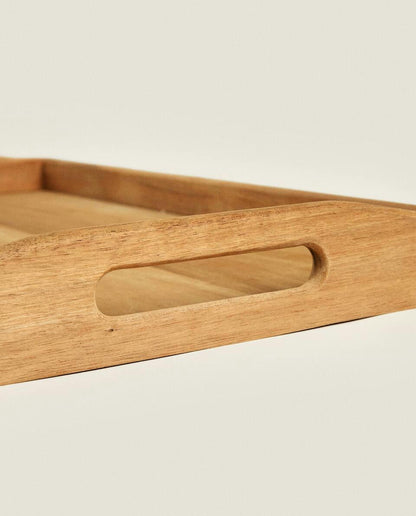 WOODEN TRAY WITH HANDLES