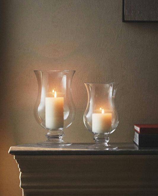 GLASS CANDLEHOLDER VASE