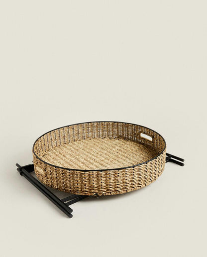 FOLDING ROUND TRAY TABLE