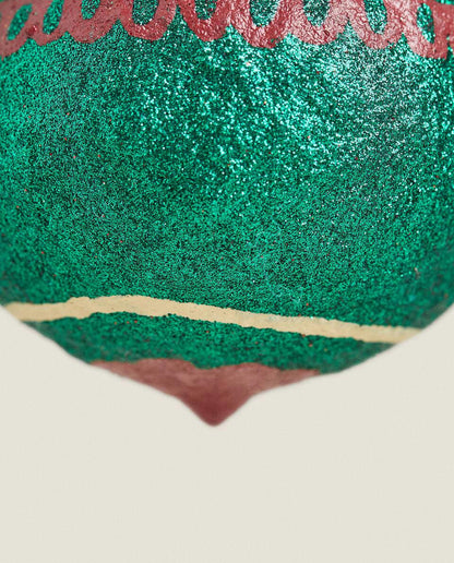 GLITTER BALL CHRISTMAS DECORATION