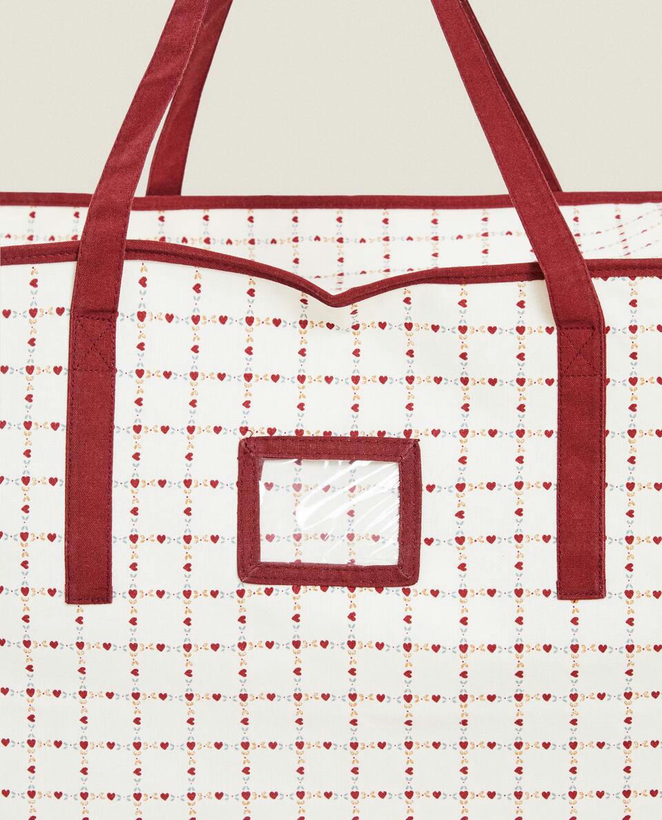 CHRISTMAS CHILDREN STORAGE BAG WITH HEARTS