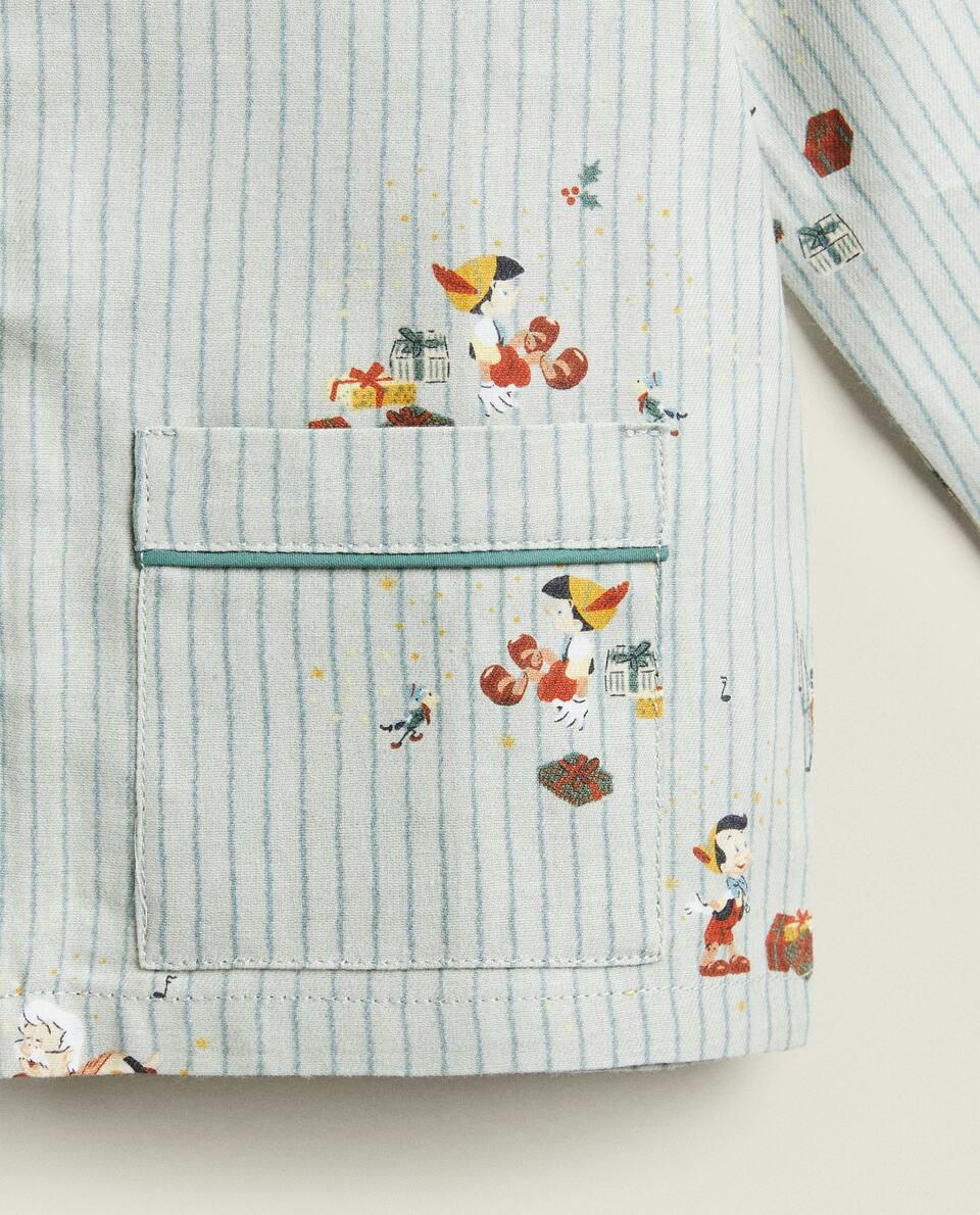 CHILDREN FLANNEL CHRISTMAS PINOCCHIO  DISNEY SET OF PYJAMAS