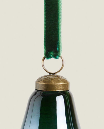 GLASS PEAR CHRISTMAS DECORATION