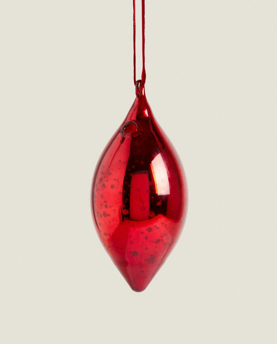 GLASS DROPLET CHRISTMAS DECORATION