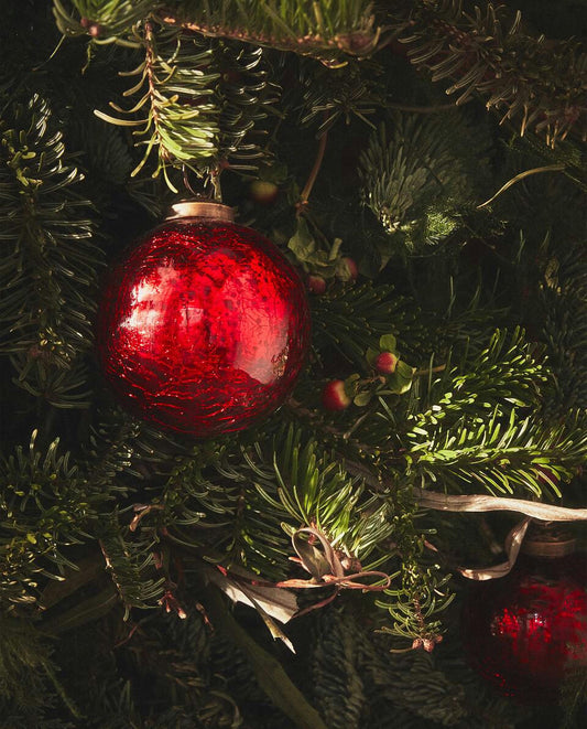 RED CHRISTMAS BAUBLE DECORATION